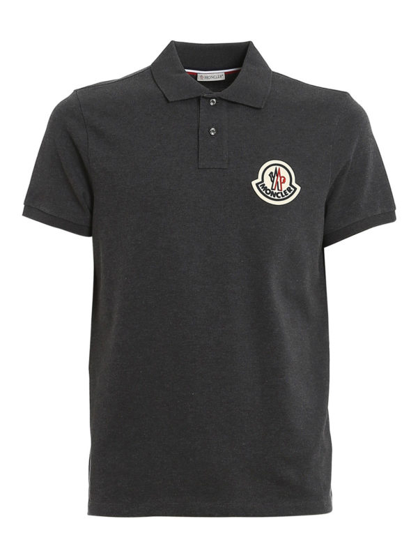 MONCLER: polo shirts - Logo patch polo