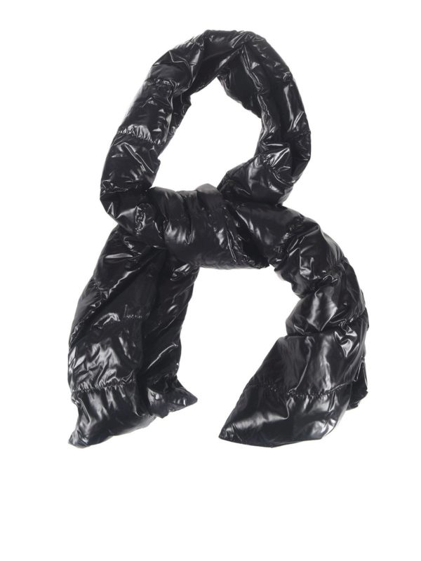 MONCLER: sciarpe e foulard - Sciarpa nera trapuntata