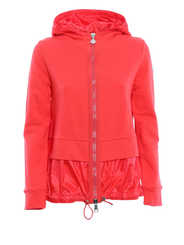 MONCLER: Sweatshirts und Pullover - Cotton and nylon hoodie