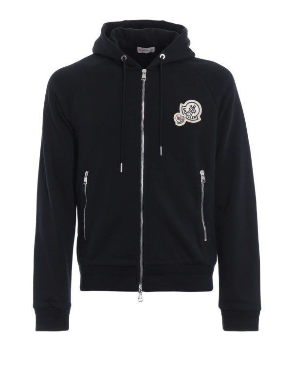 MONCLER: Sweatshirts & Pulls - Sweat-Shirts - Bleu Foncé