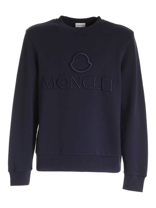 MONCLER: Sweatshirts und Pullover - Sweatshirt - Blau