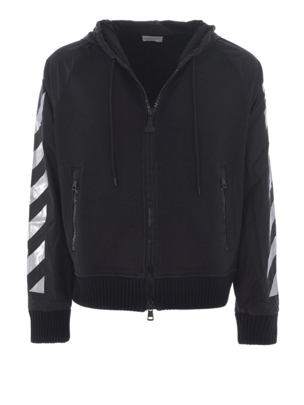 MONCLER: Sweatshirts & Sweaters - Off White cotton sweatshirt