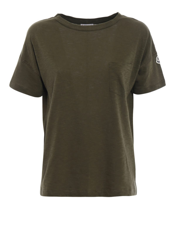MONCLER: T-shirts - T-Shirt - Dunkelgrün