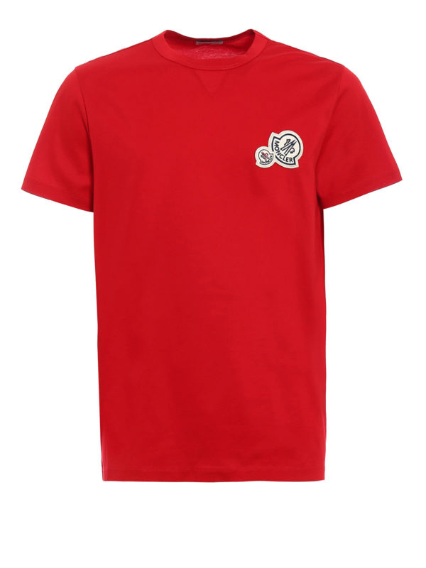 MONCLER: T-shirts - T-Shirt - Rouge