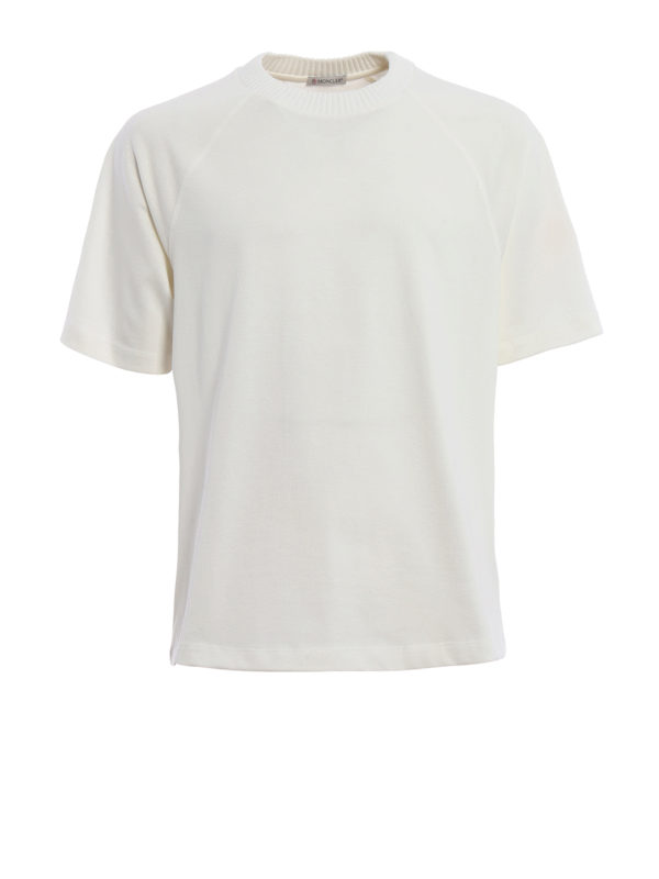MONCLER: t-shirts - Off-White short sleeve Tee
