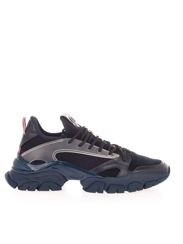 MONCLER: Chaussures de sport - Baskets - Bleu