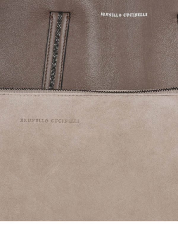 トートバッグ - ブラウン shop online: BRUNELLO CUCINELLI