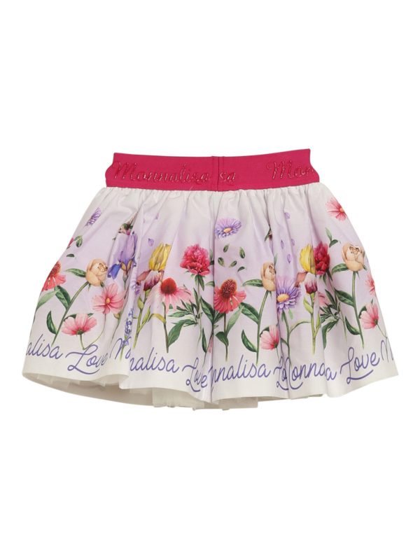 Monnalisa Floral printed cotton skirt Girls 11770176060001