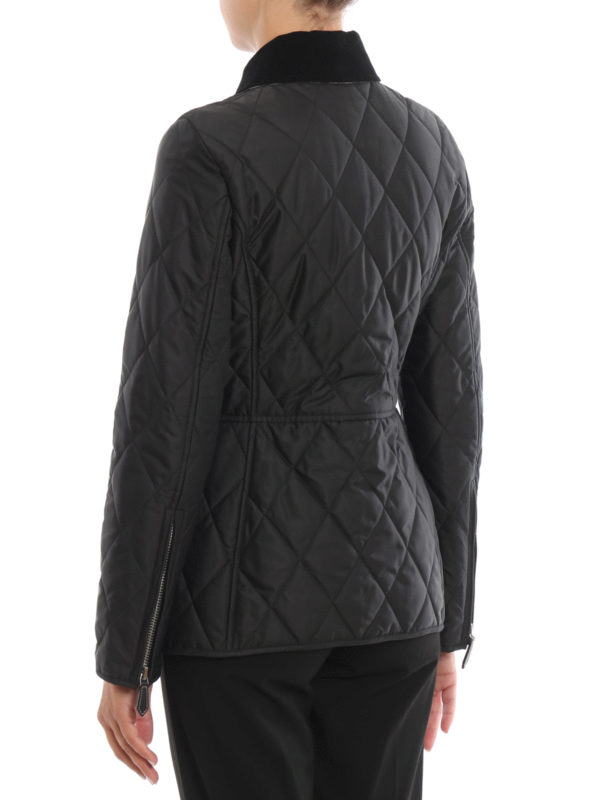 Monogram patch padded jacket shop online: BURBERRY