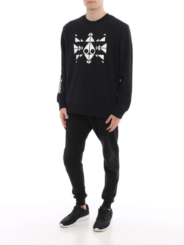 MOOSE KNUCKLES: Sweatshirts & Sweaters online - Trippy Logo black sweatshirt