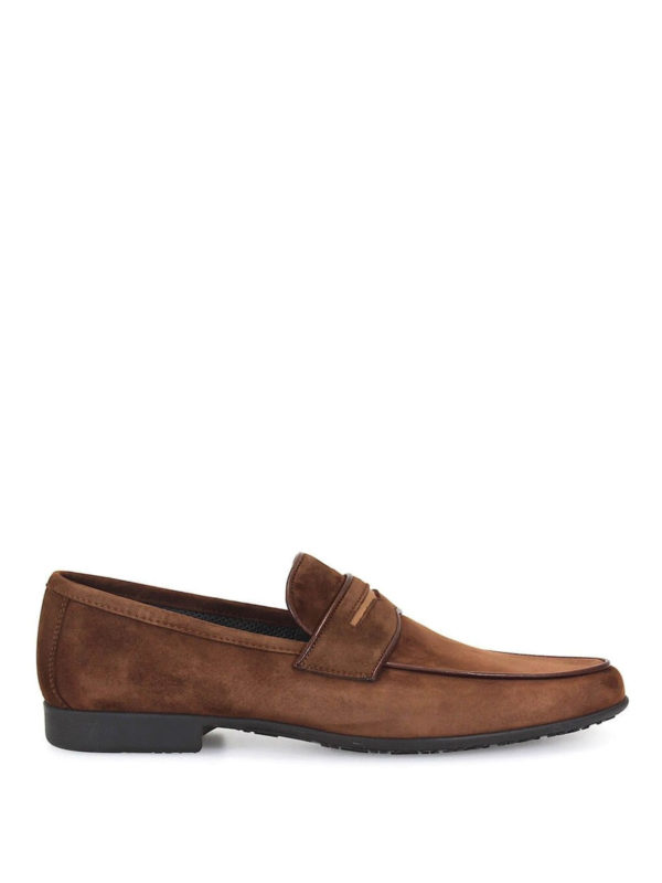 Moreschi Brown suede loafers - Brown - Men|42119 | thebs.com display picture 2