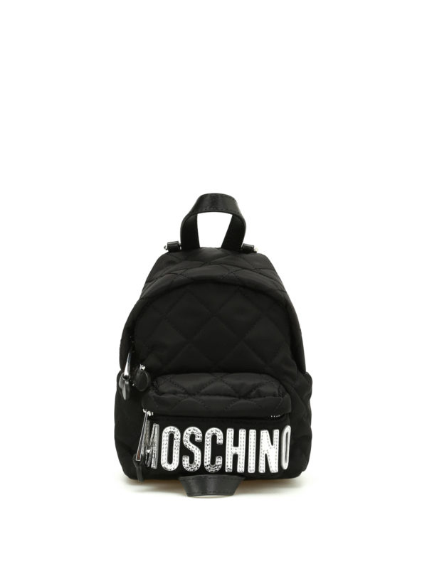 MOSCHINO: backpacks - Quilted nylon mini backpack