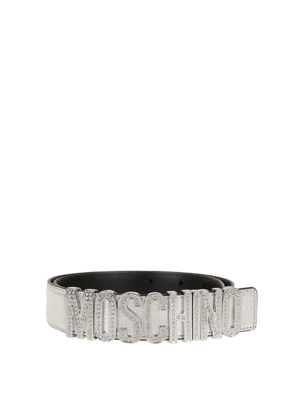 MOSCHINO: Gürtel - Gürtel - Silber