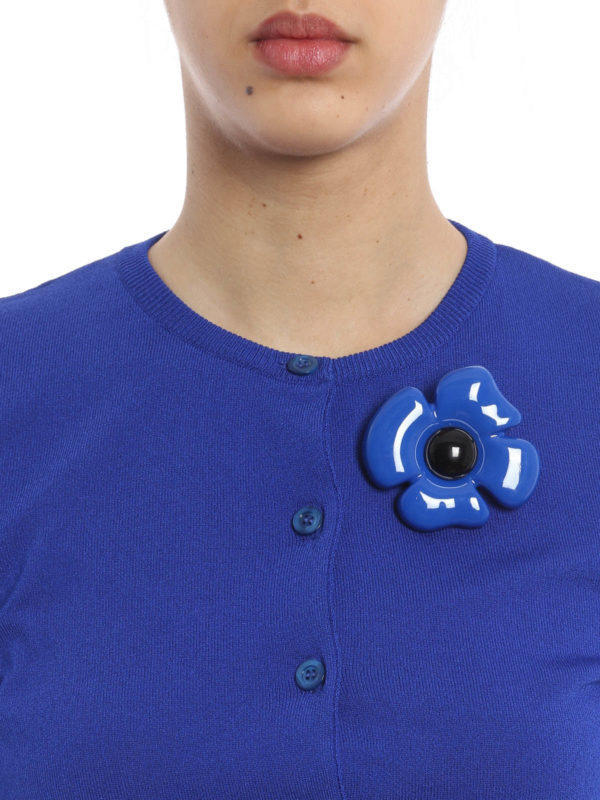 Moschino Boutique buy online Short cardigan with flower pin