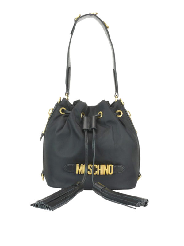 MOSCHINO: バケットバッグ - バケットバッグ - 黒