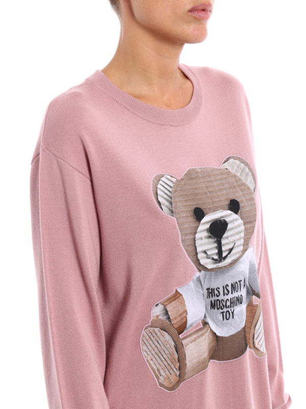 MOSCHINO buy online Bear patch knit wool dress