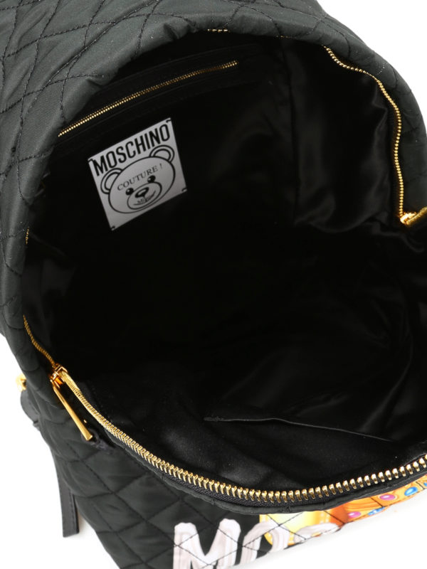 MOSCHINO buy online Zaino matelassé con orso gioiello