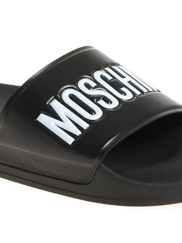 MOSCHINO buy online Ciabatta nera con logo