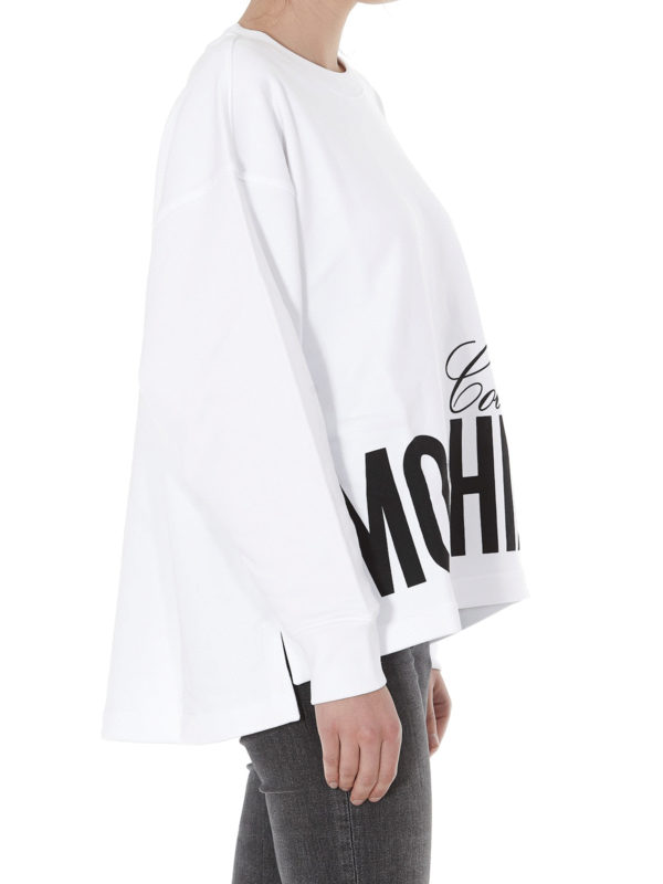 MOSCHINO buy online Felpa asimmetrica con logo