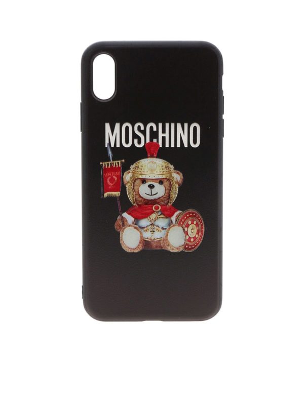 MOSCHINO: Cases & Covers - Roman Teddy Bear cover in black