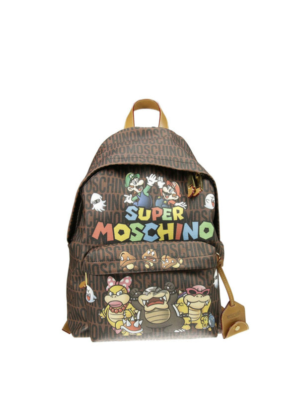 MOSCHINO COUTURE: backpacks - Super Moschino patterned backpack