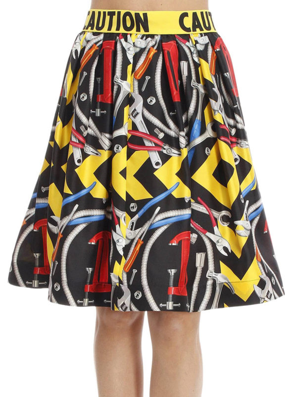 MOSCHINO COUTURE: Knee length skirts & Midi online - Printed silk skirt