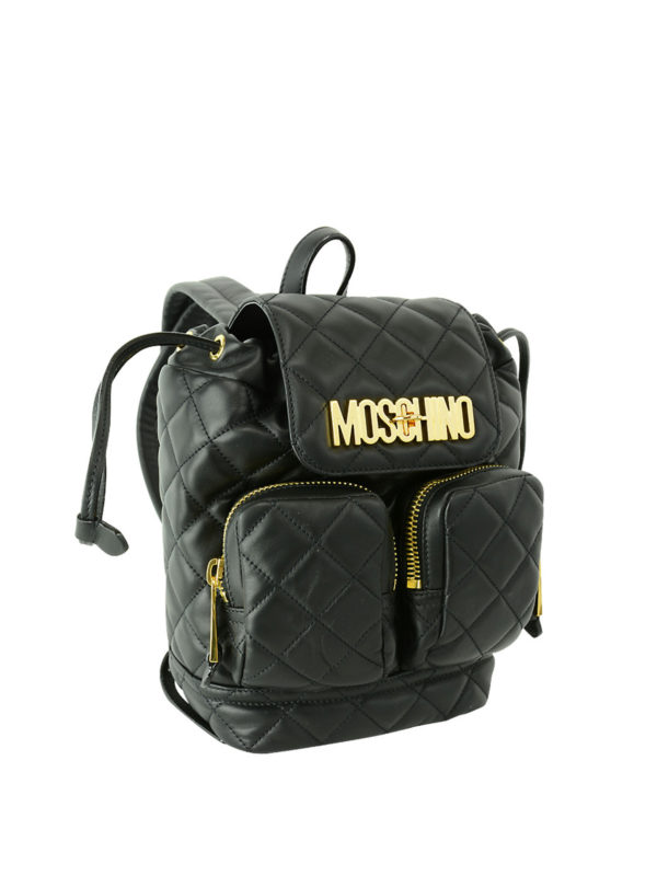 MOSCHINO: backpacks online - Quilted leather backpack