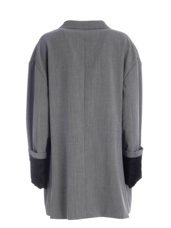 MOSCHINO: blazers online - Maxi lapels oversize jacket in grey