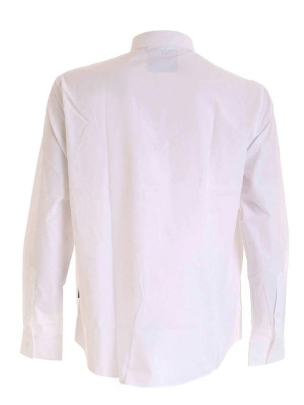 MOSCHINO: shirts online - Maxi label shirt in white