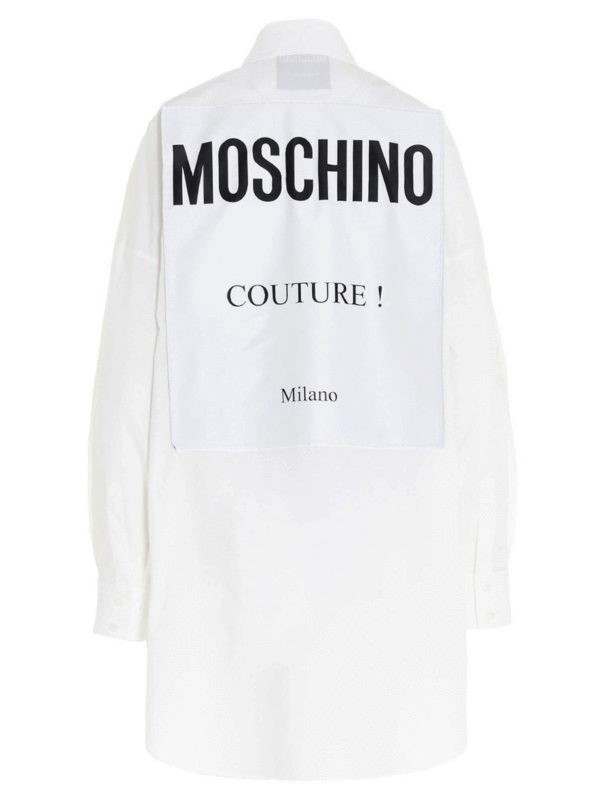 MOSCHINO: shirts online - Oversized Couture Shirt in white