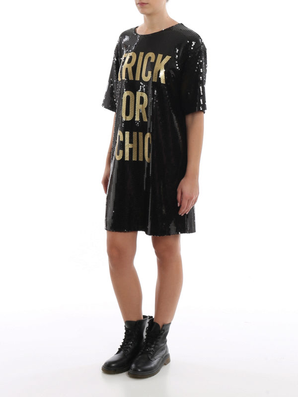 MOSCHINO: short dresses online - Trick Or Chic sequin short dress