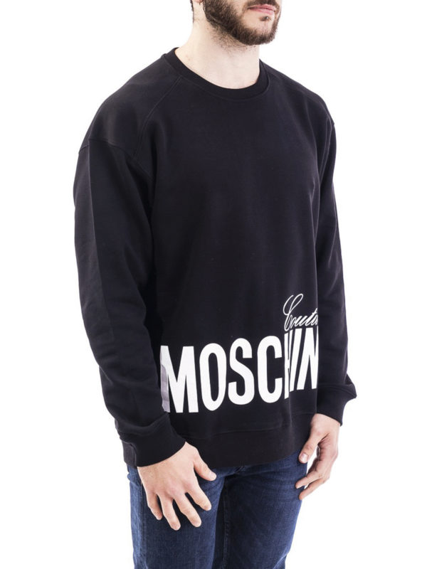MOSCHINO: Sweatshirts & Sweaters online - Moschino Couture print black sweatshirt