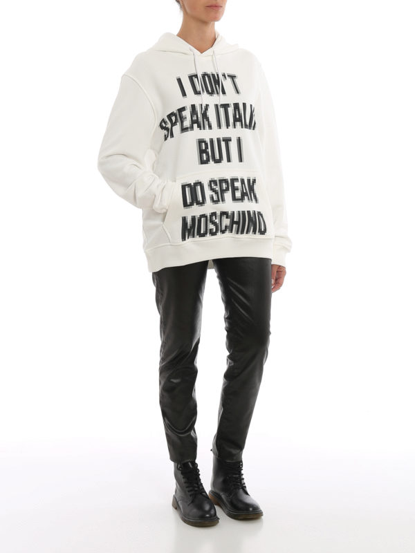 MOSCHINO: Felpe e maglie online - Felpa con stampa effetto pixel