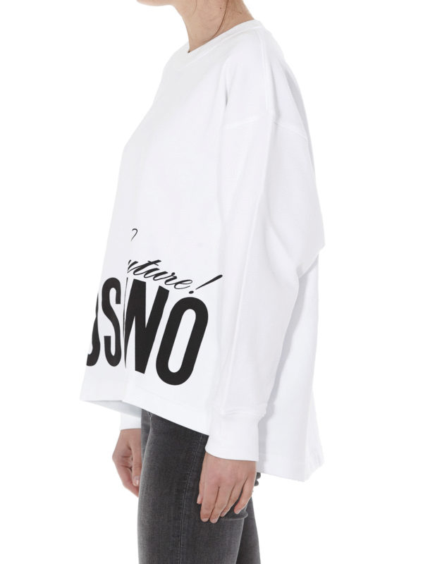 MOSCHINO: Felpe e maglie online - Felpa asimmetrica con logo