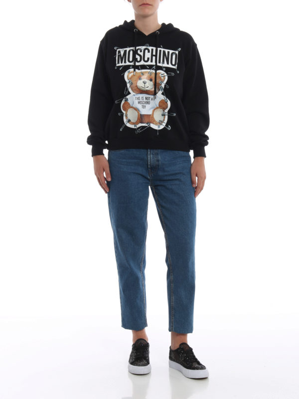 MOSCHINO: Sweatshirts & Sweaters online - This is not a Moschino toy black hoodie