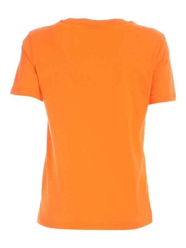MOSCHINO: t-shirts online - Double Question Mark T-Shirt in orange