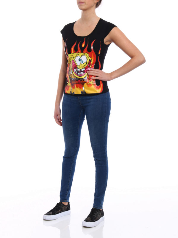MOSCHINO: t-shirts online - SpongeBob print jersey T-shirt