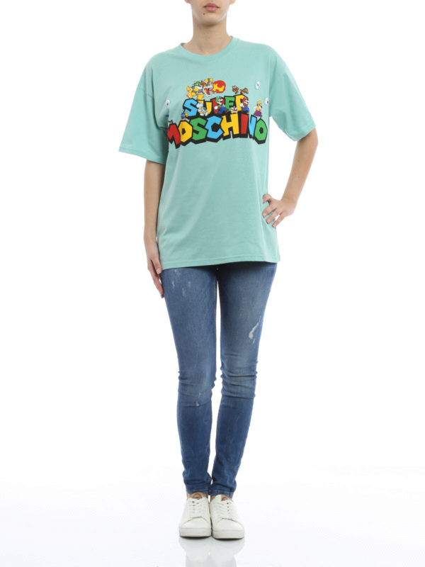 激レア　モスキーノ × スーパーマリオ　SUPER MOSCHINO　Tシャツ Super Moschino X Nintendo Super Mario Shirt