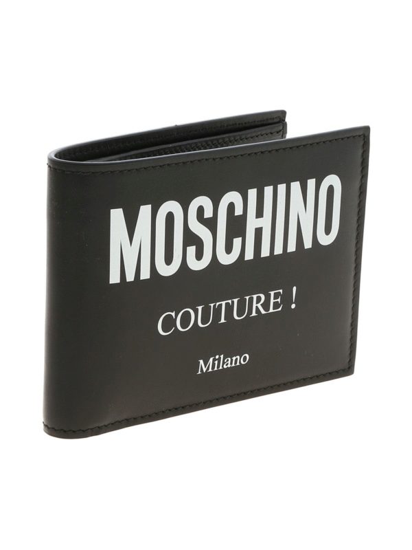 MOSCHINO: wallets & purses online - Logo print leather wallet