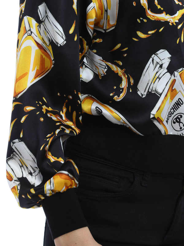 iKRIX MOSCHINO: Perfume print silk blouse