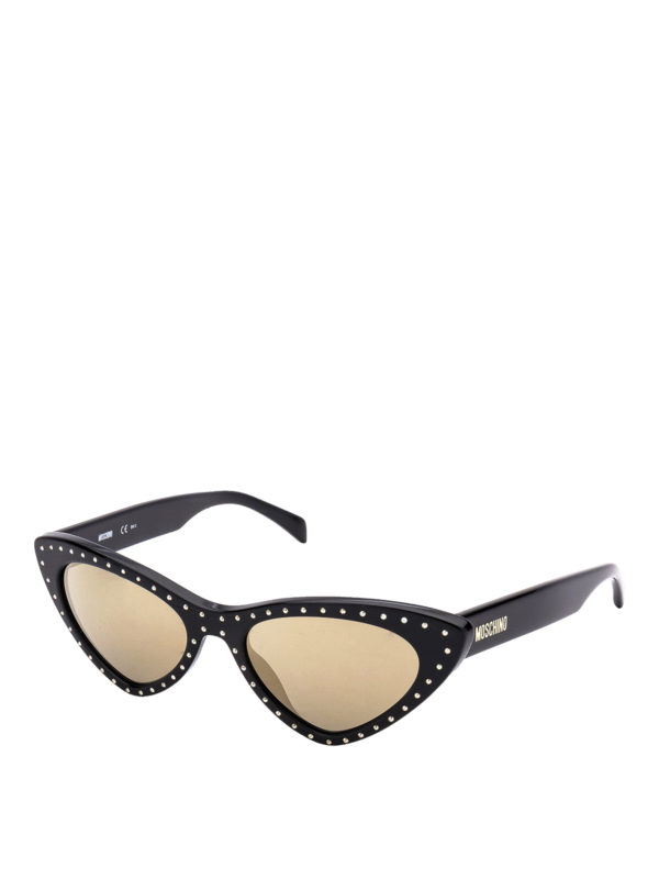 MOSCHINO: sunglasses - Studded cat-eye sunglasses