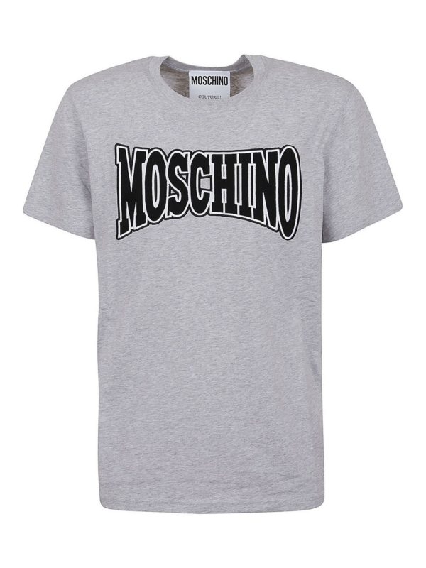MOSCHINO: t-shirts - Embroidered logo lettering T-shirt