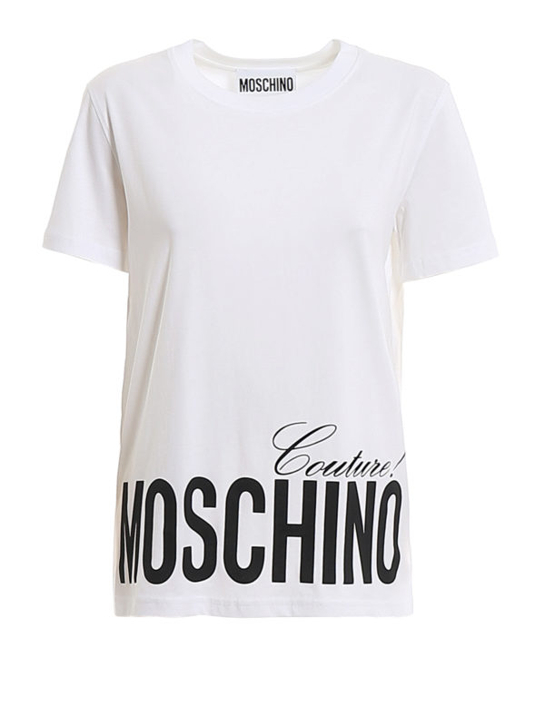 【MOSCHINO】ロゴ Tシャツホワイト Moschino Logo Print T Shirt White | Mainline Menswear United