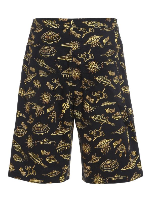 MOSCHINO: Trousers Shorts - Spaceship print shirt