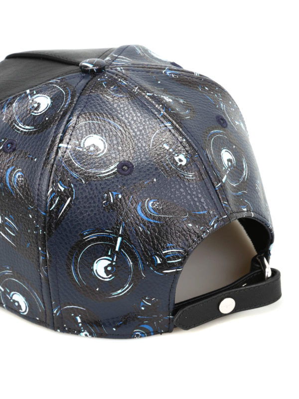 Motorcycle print baseball hat shop online: SALVATORE FERRAGAMO