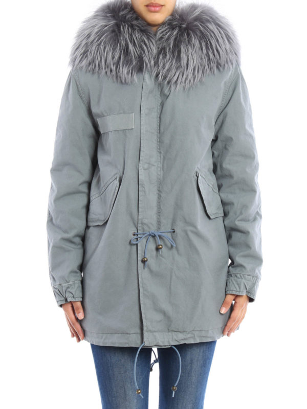 Mr & Mrs Italy: parkas online - Fur trimmed midi parka