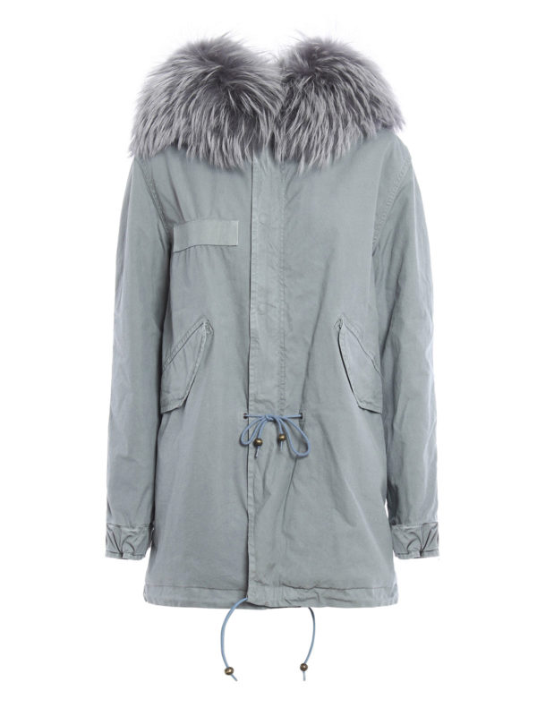 Mr & Mrs Italy: parkas - Fur trimmed midi parka