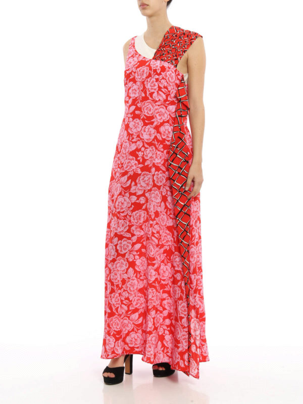 Multi-printed maxi dress shop online: m.s.g.m.