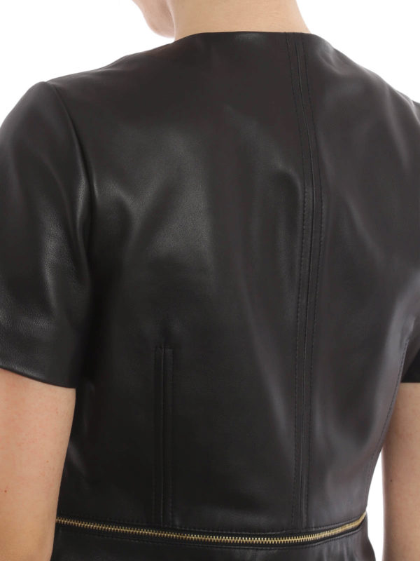 Multi zip leather jacket