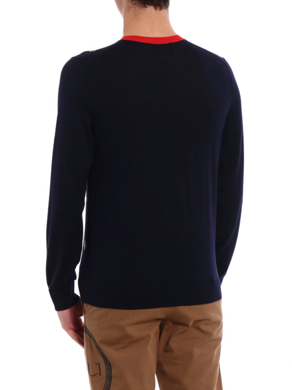 Multicolour bee intarsia sweater shop online: GUCCI